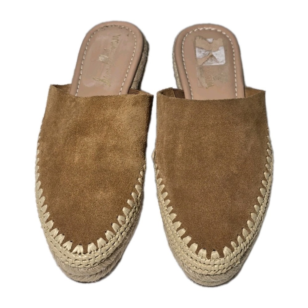 Sam‎ Edelman Womens Size 7 M Suede Leather Austin Slip-On Mules Espadrilles